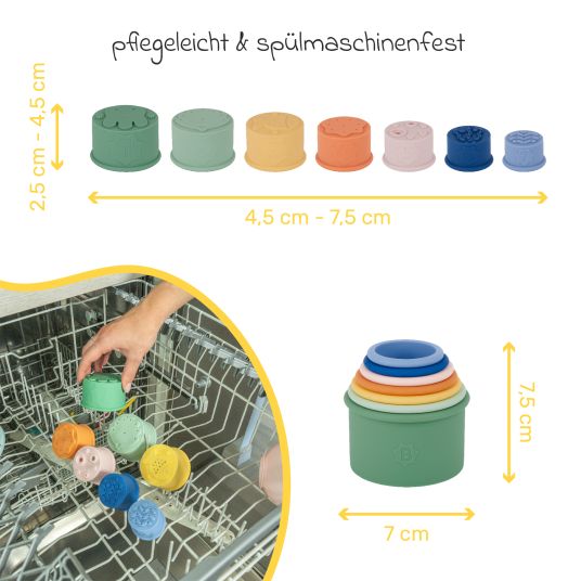 Badabulle Badespielzeug Stackable Cups 7-teilig