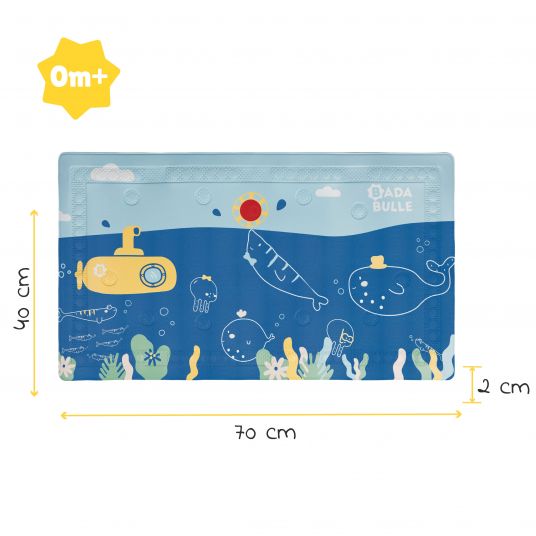 Badabulle Bath mat with thermometer - Ocean