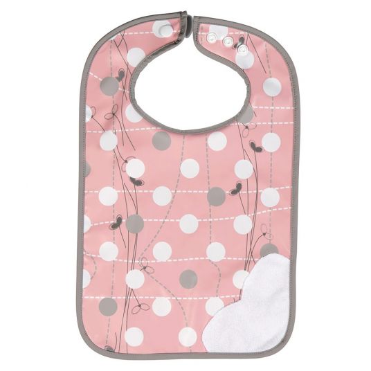 Badabulle Giant bib with snaps - Spring - Pink