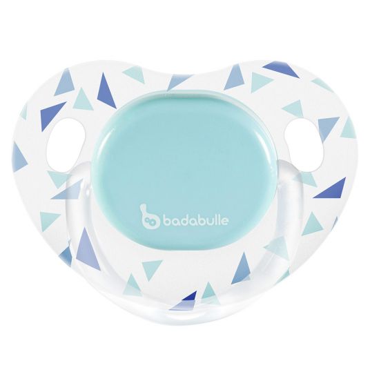 Badabulle Pacifier 2 Pack Silicone 12-36 M - Confetti - Turquoise Blue