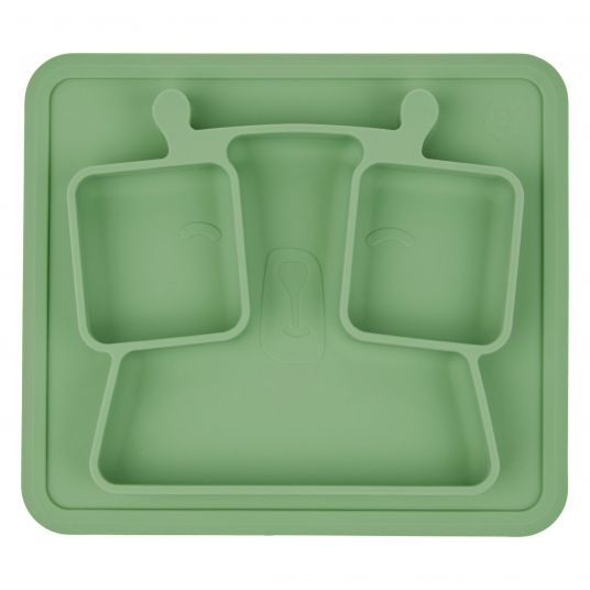 Badabulle Silicone eating plate non-slip - Green