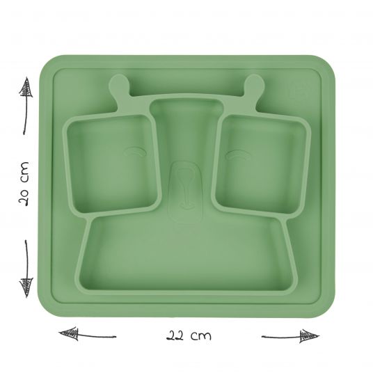 Badabulle Silicone eating plate non-slip - Green