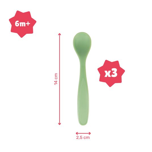 Badabulle Soft spoon 5-pack - Colorful