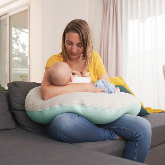 Badabulle Nursing pillow Fluffy with micro bead filling incl. cover 150 cm