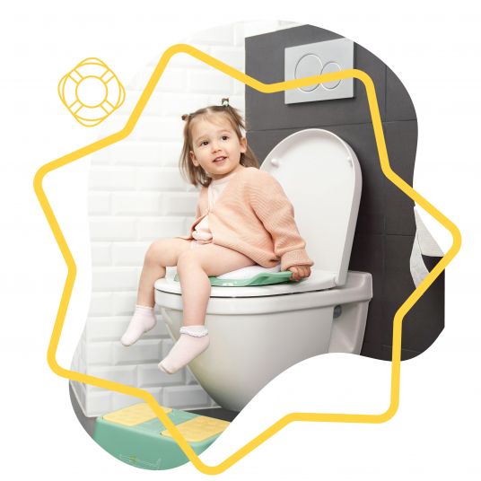 Badabulle Toilet seat Soft with handles - Green