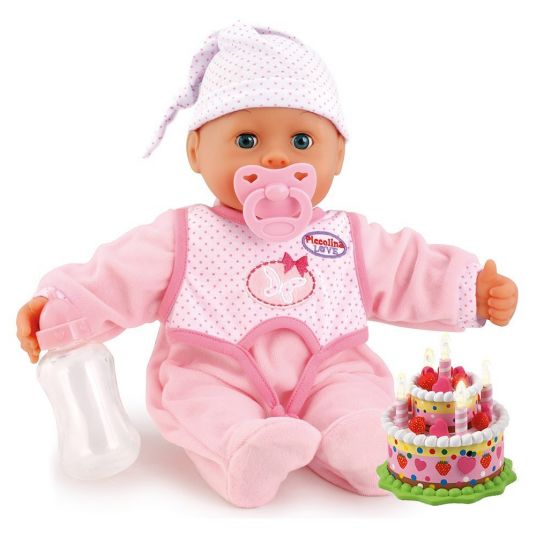 Bayer Design Doll Piccolina Birthday 38 cm - with 24 functions