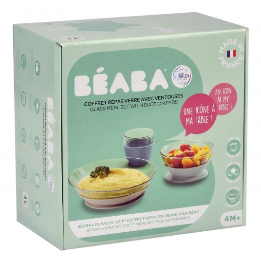 Beaba 3-piece glass tableware set - Jungle
