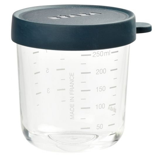 Beaba Storage jar glass 250 ml - Dark blue