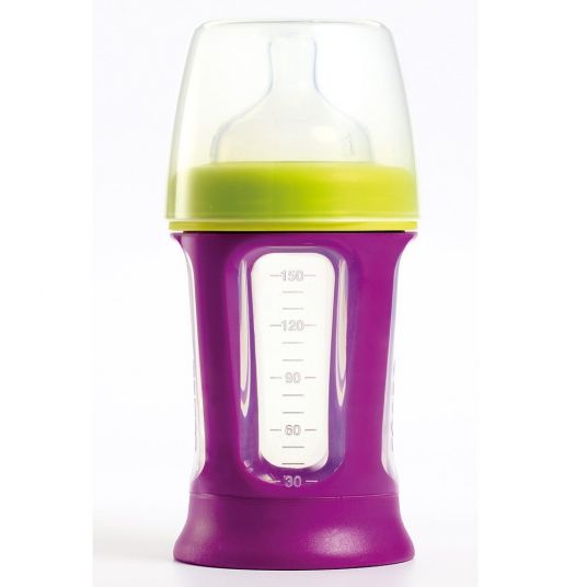 Beaba Baby bottle Biboz Gipsy Purple 150 ml - silicone Gr.1 variable