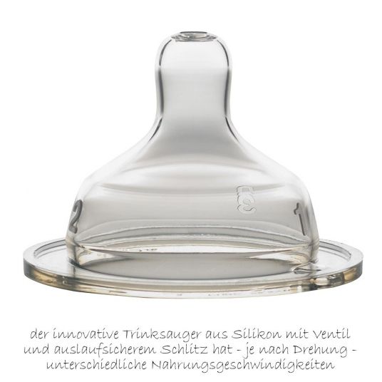 Beaba Babyflasche Biboz Gipsy Lila 150 ml - Silikon Gr.1 variabel