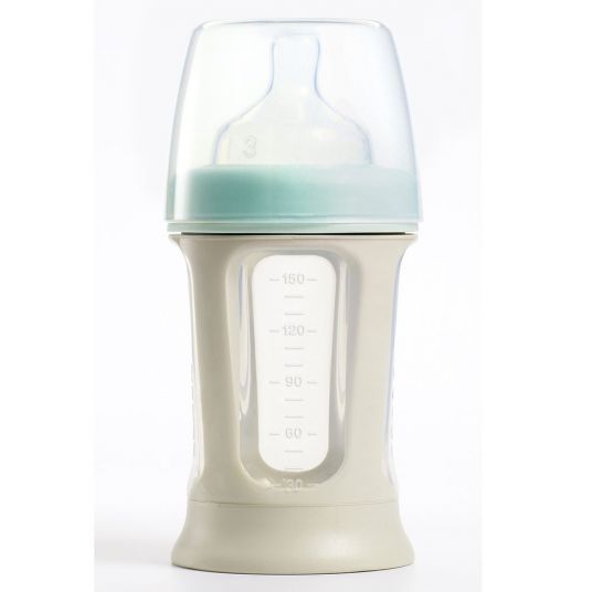 Beaba Baby bottle Biboz pastel blue 150 ml - silicone Gr.1 variable