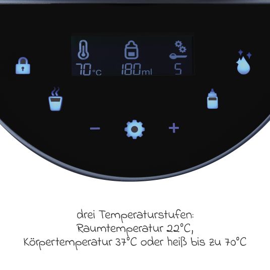 Beaba Biberoneria Milkeo® Plus - macchina completamente automatica per biberon (dosaggio + riscaldamento + miscelazione) - blu notte