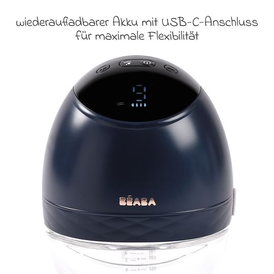 Beaba Elektrische Milchpumpe Hands-free - Nachtblau