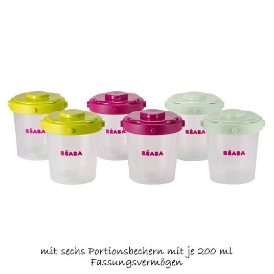 Beaba Stacking portion cup set 200 ml - 6 pieces