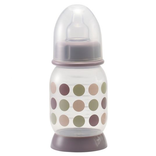Beaba PP bottle dots 120 ml - silicone Gr.1 tea - pastel pink