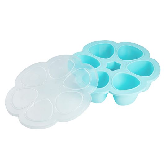 Beaba Silicone freezer mold Multiportions Flower 6 x 150 ml - Light Blue