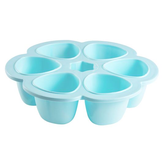 Beaba Silicone freezer mold Multiportions Flower 6 x 150 ml - Light Blue
