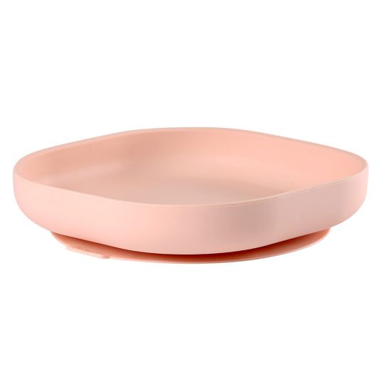 Beaba Silicone Plate with Suction Base - Rose Pink