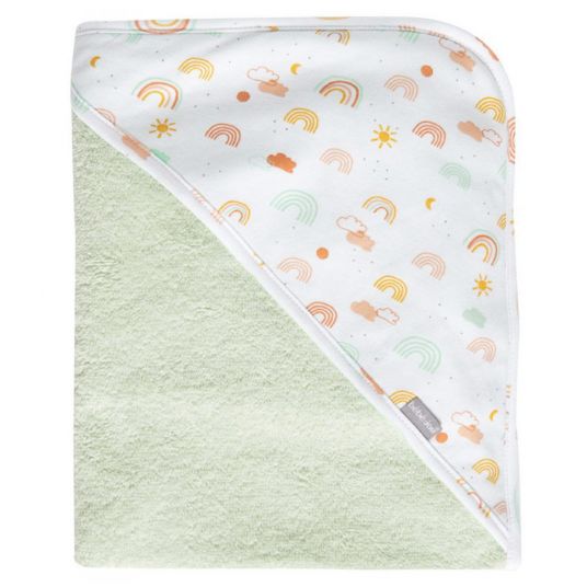 bébé-jou Hooded bath towel 85 x 75 cm - Rainbow Sky