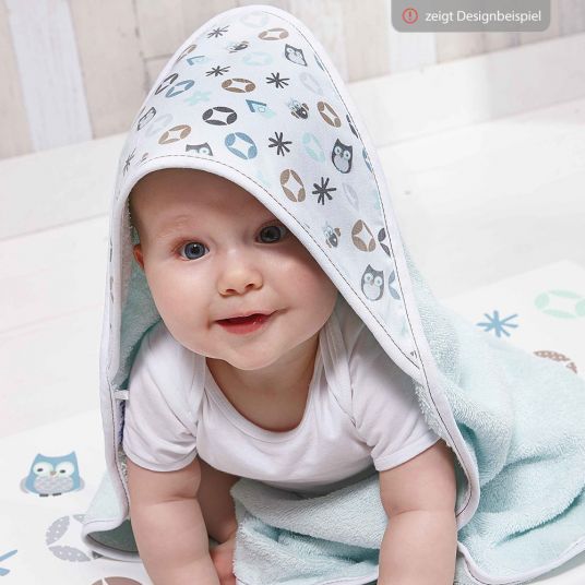 bébé-jou Hooded bath towel 85 x 75 cm - Wally Whale