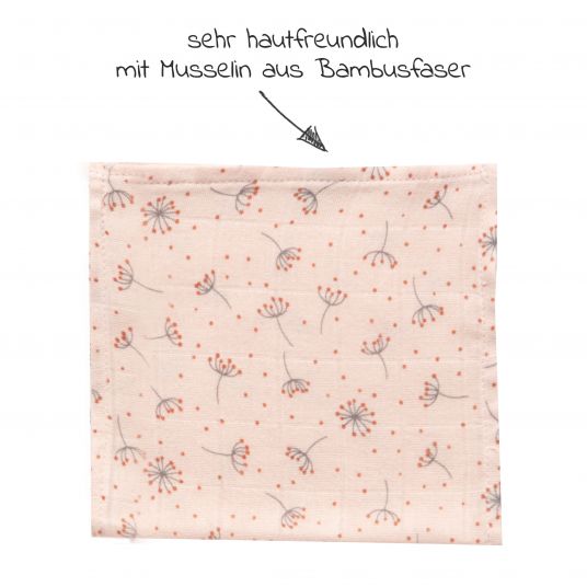 bébé-jou Pflegetuch 3er Pack Musselin 32 x 32 cm - Wish Pink