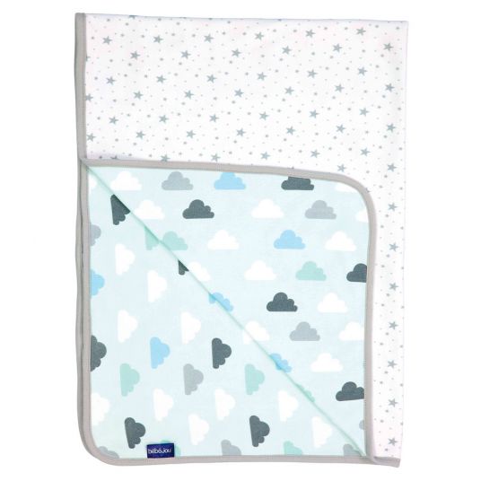 bébé-jou Reversible blanket 75 x 100 cm - Clouds & Stars