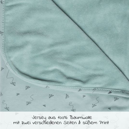 bébé-jou Reversible blanket 75 x 100 cm - Paper Planes
