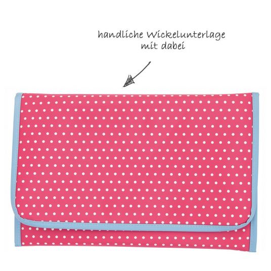 bébé-jou Diaper bag incl. pad - check pink
