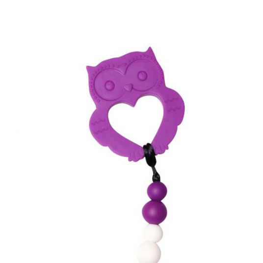 BellaJane Clip bite necklace little owl purple