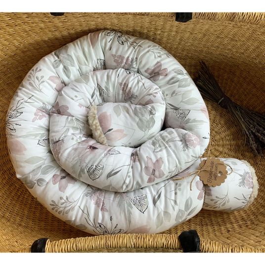 Besonderheit Bed Snake - Leaf & Flower - Cream