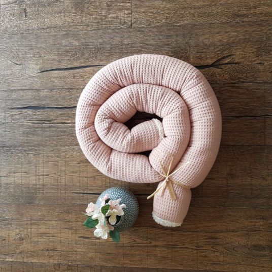 Besonderheit Bed snake - waffle look - old pink
