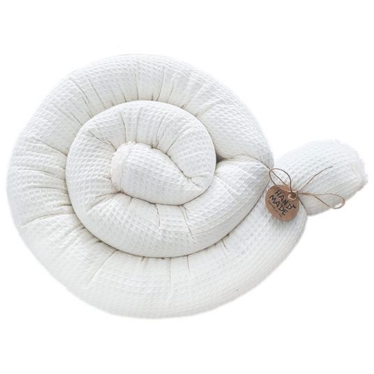 Besonderheit Bed snake - waffle look - natural white