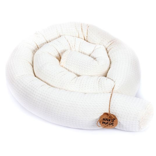 Besonderheit Bed snake - waffle look - natural white