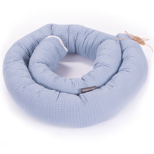 Besonderheit Bed snake - waffle look - smoke blue