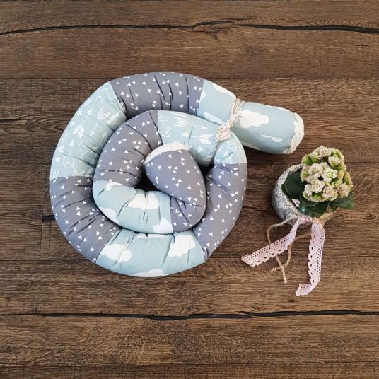 Besonderheit Bed Snake - Cloud / Arrow - Mint