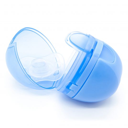 Bibs 5 pcs Pacifier Set - 4 Silicone Pacifiers De Lux 0-36 M + FREE Pacifier Box - Iron Baby Blue Cloud Steel Blue