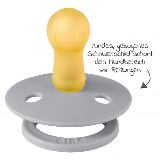 Bibs 6-tlg. Schnuller-Set - 4 Latex-Schnuller Colour 0-6 M + 2 Silikon-Schnullerketten - Cloud Sage Ivory