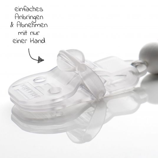 Bibs 6-tlg. Schnuller-Set - 4 Silikon-Schnuller De Lux 0-36 M + GRATIS 2x Silikon-Schnullerkette - Ivory Sage Vanilla Dark Oak