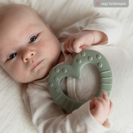 Bibs Teething ring - Baby Bitie - Heart - Blush