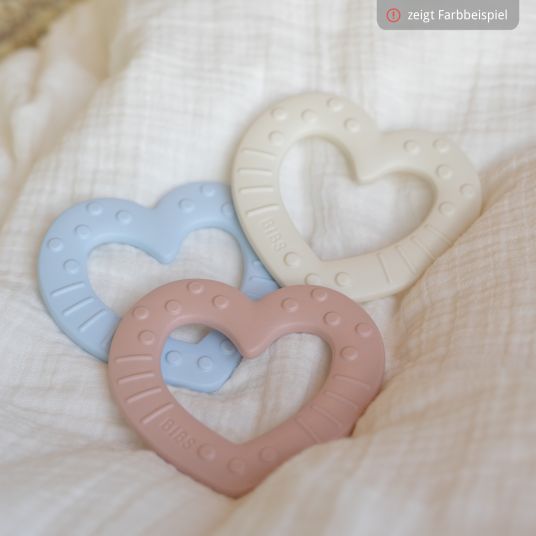 Bibs Teething ring - Baby Bitie - Heart - Blush