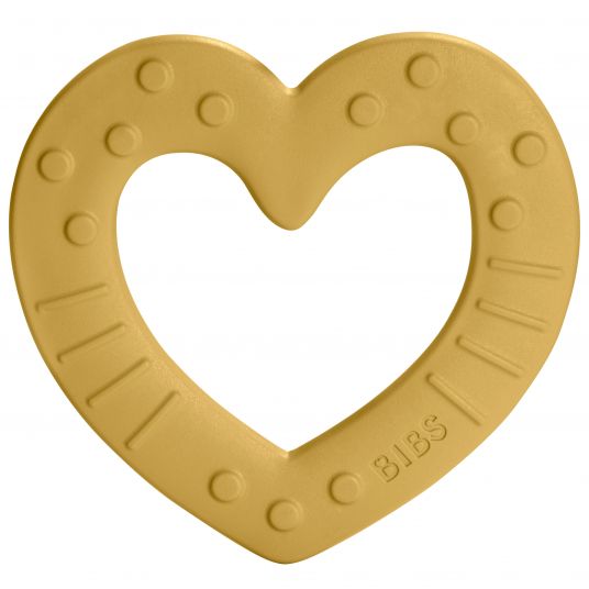 Bibs Teething ring - Baby Bitie - Heart - Mustard