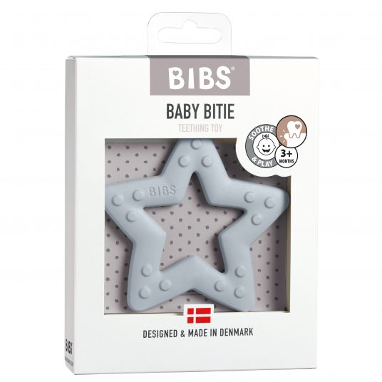 Bibs Beißring - Baby Bitie - Star - Baby Blue