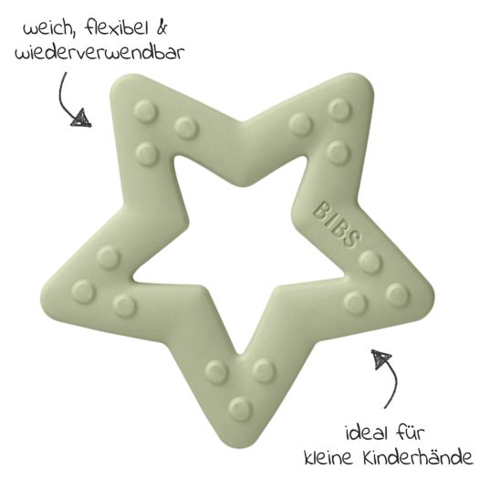 Bibs Teething ring - Baby Bitie - Star - Sage