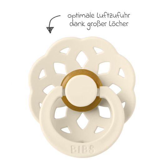 Bibs Schnuller 2er Pack Boheme - Naturkautschuk 6-18 M - Ivory / Blossom