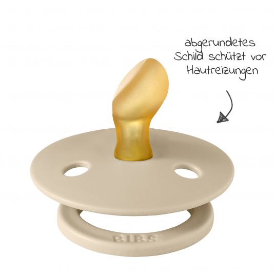 Bibs Schnuller 2er Pack Colour Anatomischer Sauger aus Naturkautschuk 0-6 M - Cloud / Vanilla