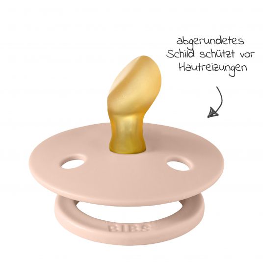 Bibs Schnuller 2er Pack Colour Anatomischer Sauger aus Naturkautschuk 0-6 M - Ivory / Blush