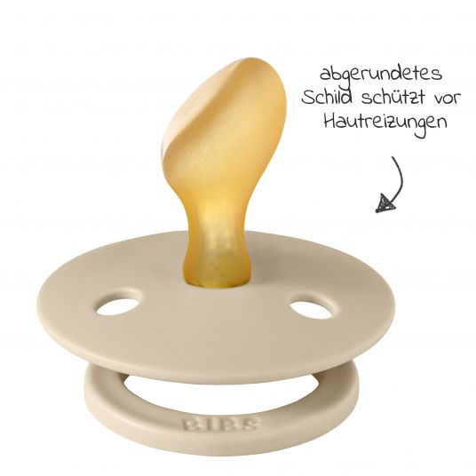 Bibs Schnuller 2er Pack Colour Anatomischer Sauger aus Naturkautschuk 6-18 M - Cloud / Vanilla