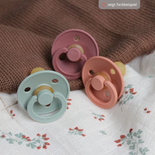 Bibs Pacifier - Color 2 Pack - Dusty Lilac / Heather - Sizes 6-18 M