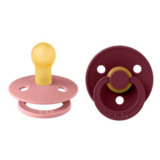 Bibs Pacifier - Color 2-pack - Dusty Pink / Elderberry - Size 0-6 M