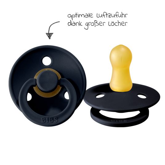 Bibs Schnuller - Colour 2er Pack - Mustard / Dark Denim - Gr. 0-6 M